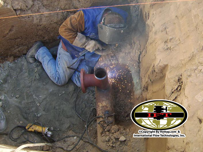 Lateral Tee Welding on Pipeline