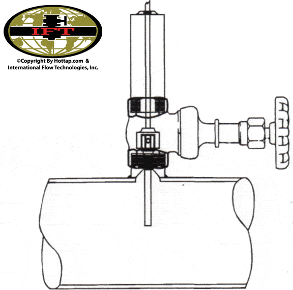 thermo-well is pushed inside the weldone fitting